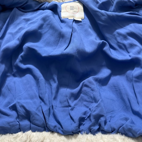 Anthropologie Hei Hei Stella Sherpa Jersey Lining Bomber Coat in Size Medium - Picture 9 of 9